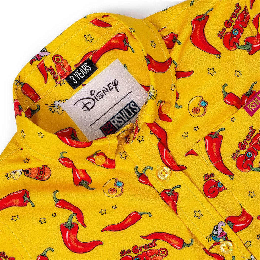 RSVLTS The Great Gonzo Preschool KUNUFLEX Short Sleeve Shirt in Red — detail 5