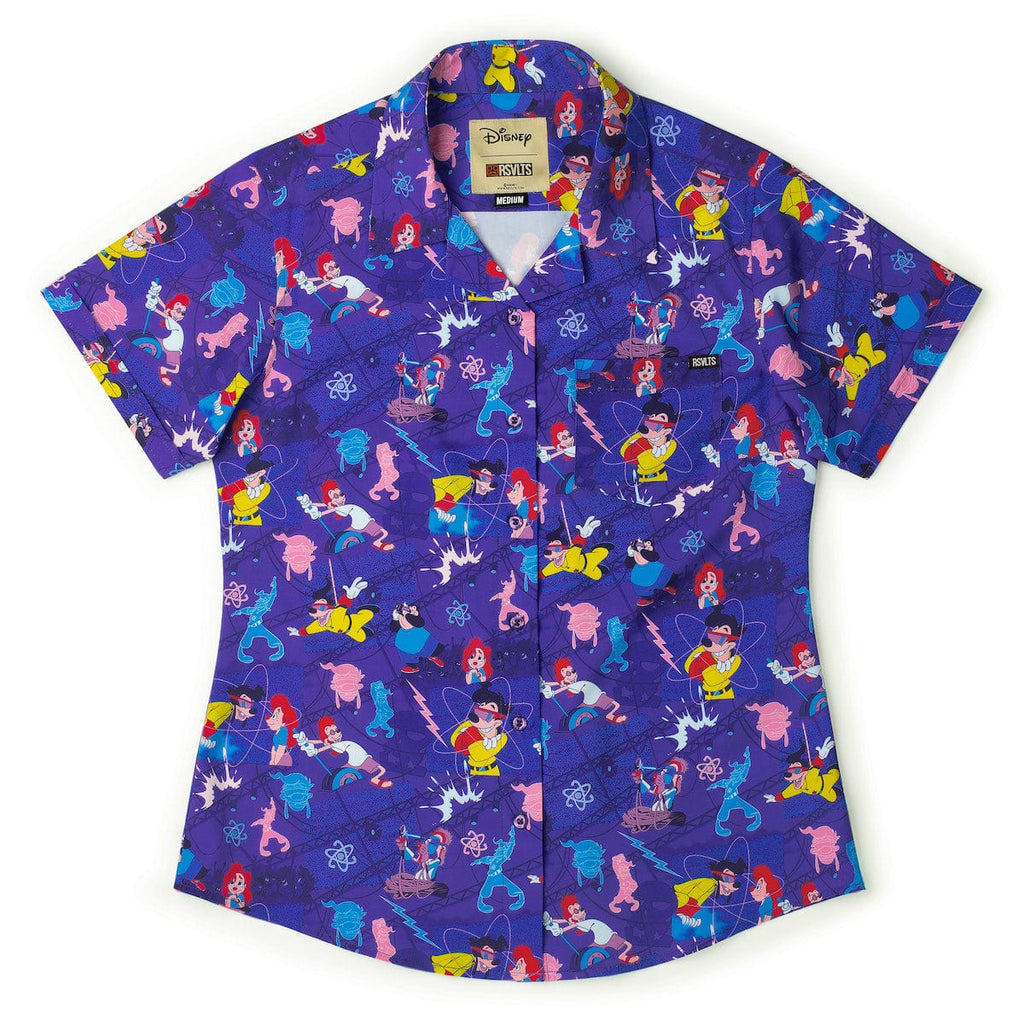 RSVLTS Max Voltage Women's KUNUFLEX Short Sleeve Shirt in Purple — detail 6