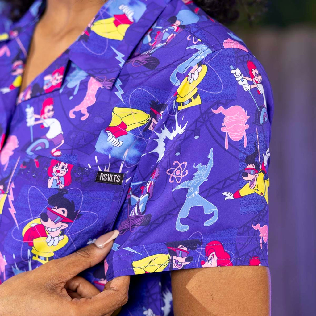 RSVLTS Max Voltage Women's KUNUFLEX Short Sleeve Shirt in Purple — detail 9