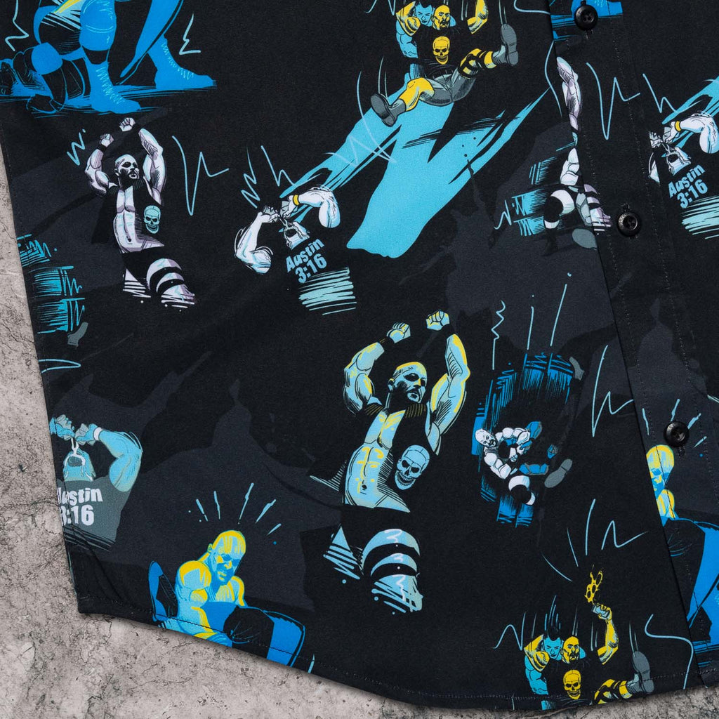 RSVLTS The Bottom Line KUNUFLEX Short Sleeve Shirt in Black — detail 9