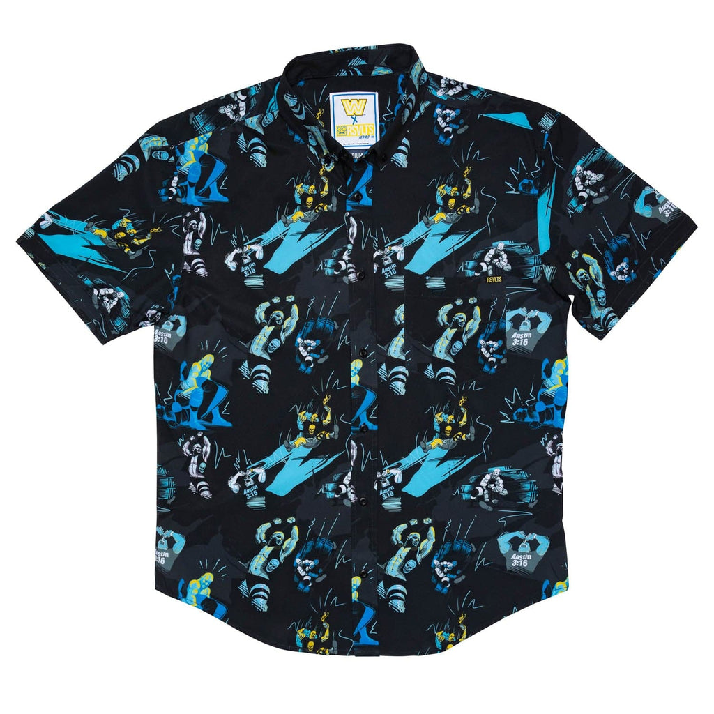 RSVLTS The Bottom Line KUNUFLEX Short Sleeve Shirt in Black — detail 7