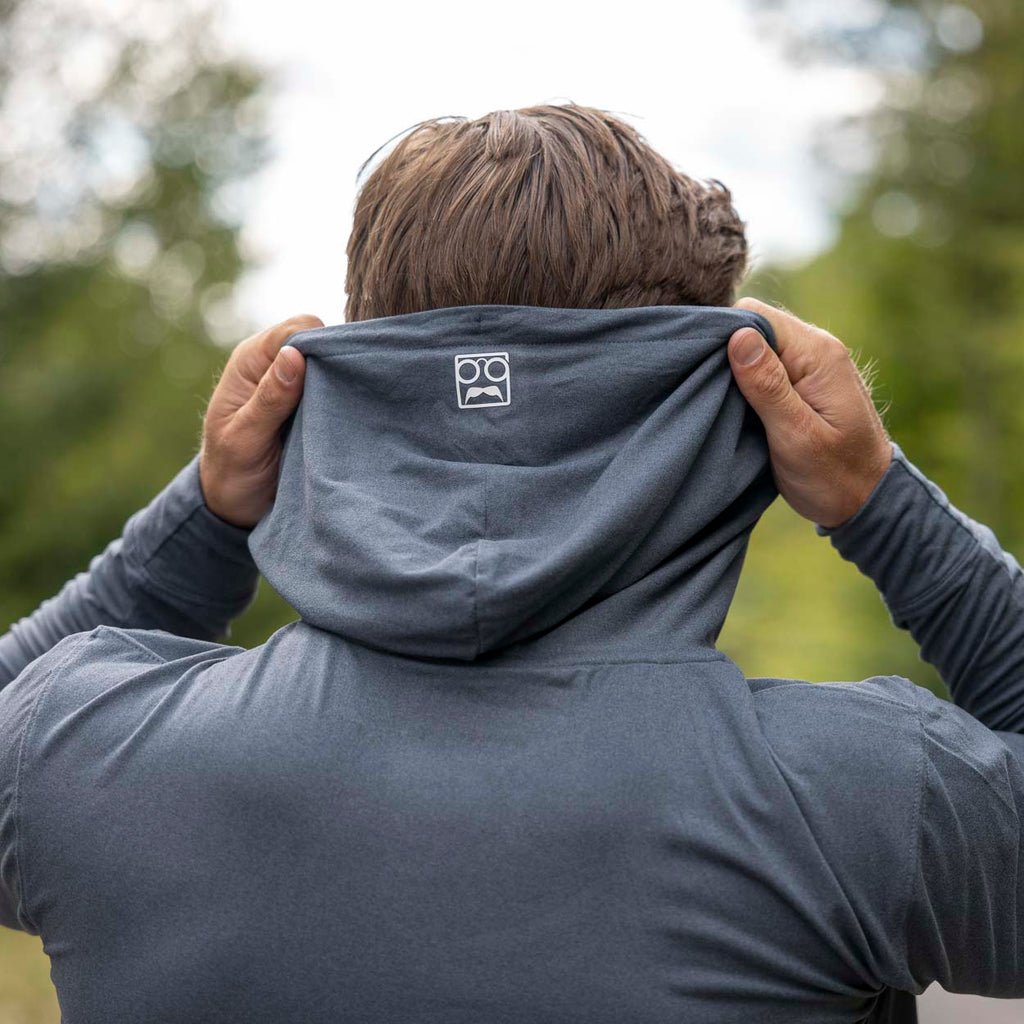 RSVLTS Navy Melange Performance Hoodie in Blue — detail 6