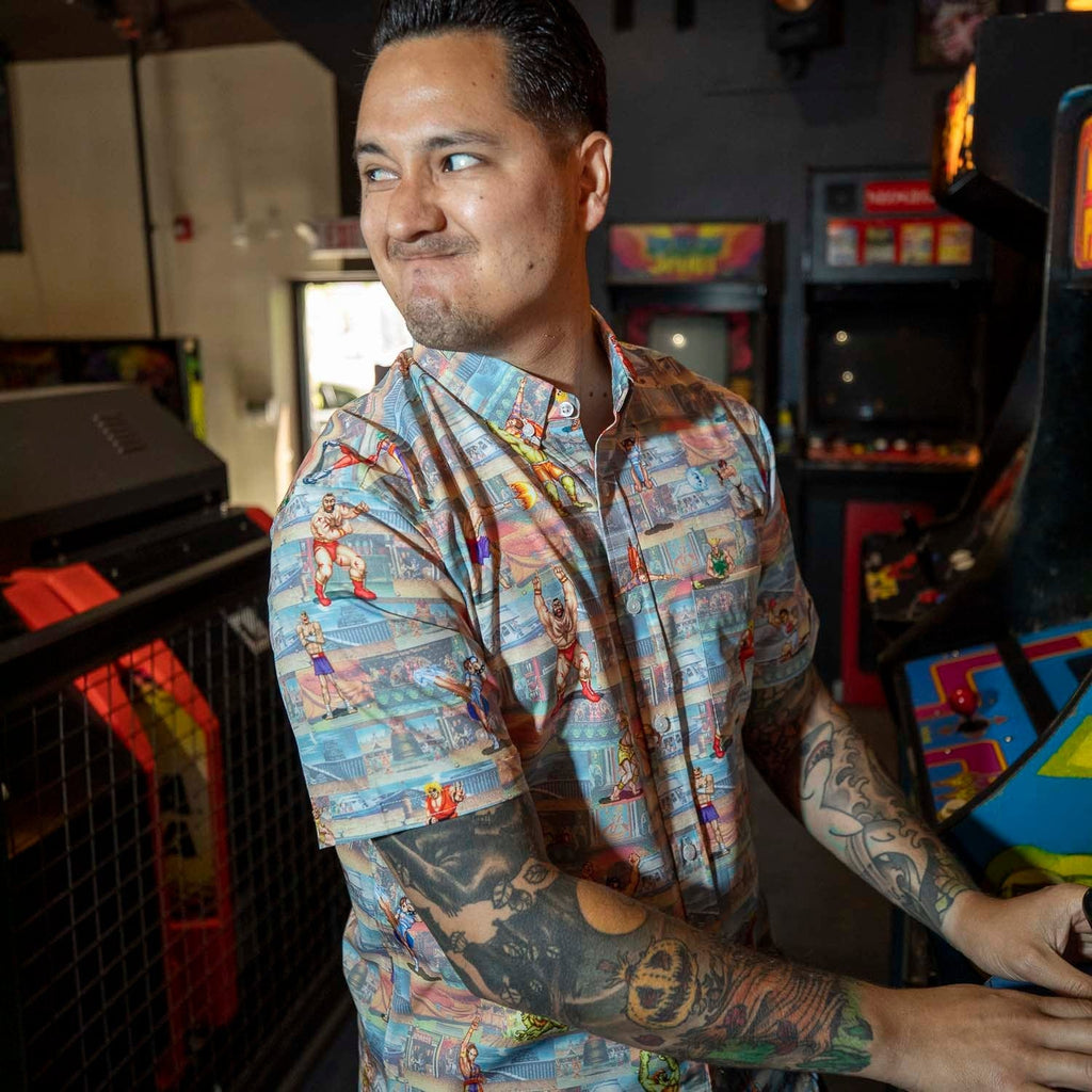 RSVLTS Knockout Zones KUNUFLEX Short Sleeve Shirt in Multicolor — detail 7