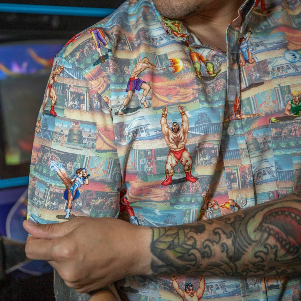 RSVLTS Knockout Zones KUNUFLEX Short Sleeve Shirt in Multicolor — detail 3