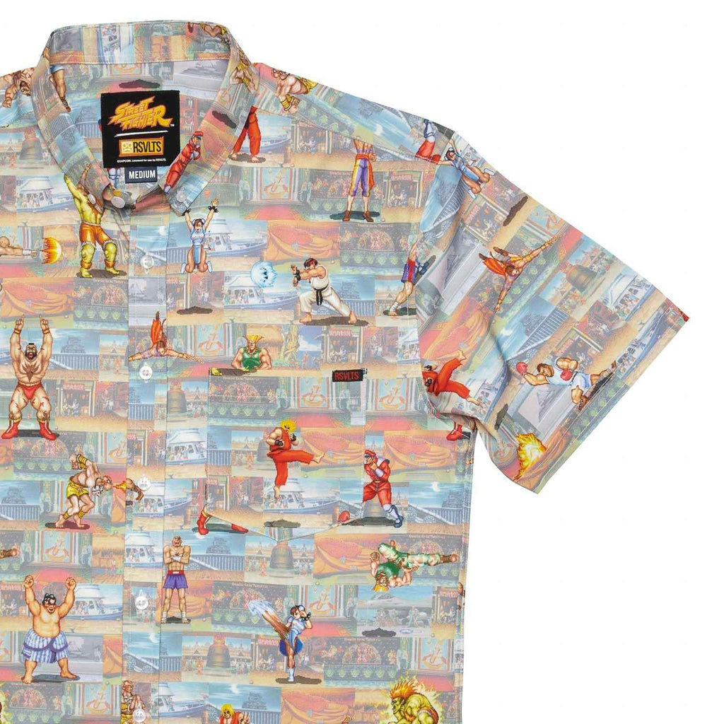 RSVLTS Knockout Zones KUNUFLEX Short Sleeve Shirt in Multicolor — front view