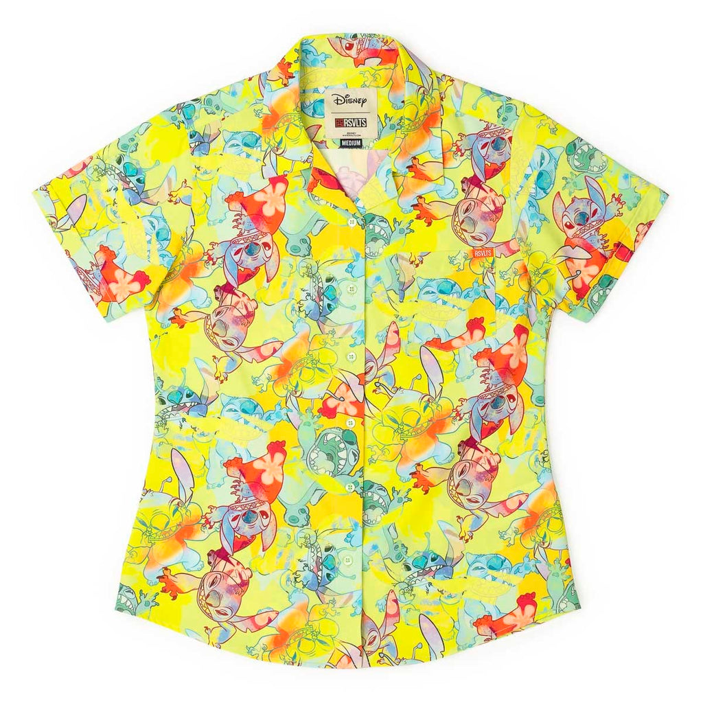 RSVLTS Tropical Troublemaker Women's KUNUFLEX Short Sleeve Shirt in Multicolor — detail 8