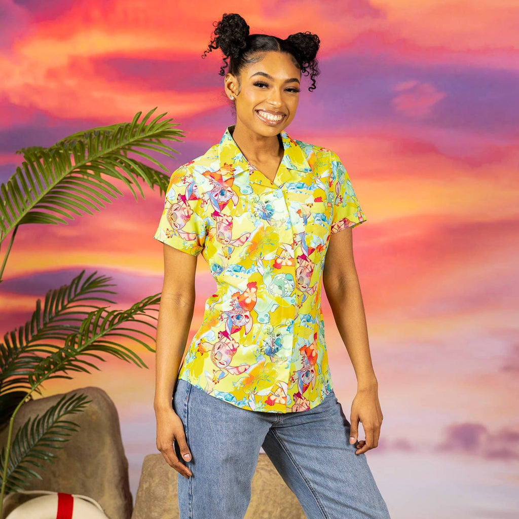 RSVLTS Tropical Troublemaker Women's KUNUFLEX Short Sleeve Shirt in Multicolor — detail 7