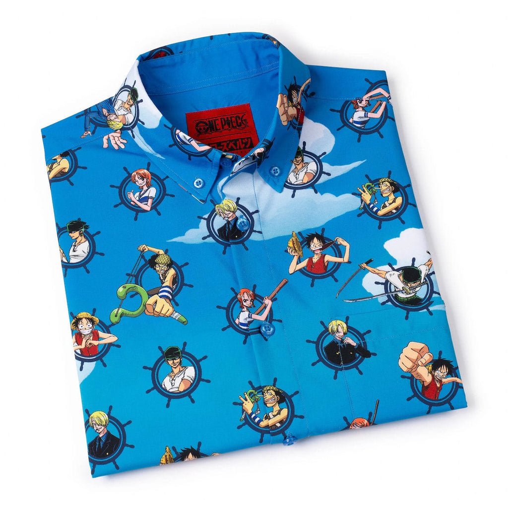 RSVLTS Join My Crew! KUNUFLEX Short Sleeve Shirt in Blue — detail 8