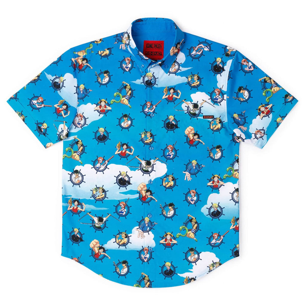 RSVLTS Join My Crew! KUNUFLEX Short Sleeve Shirt in Blue — detail 5