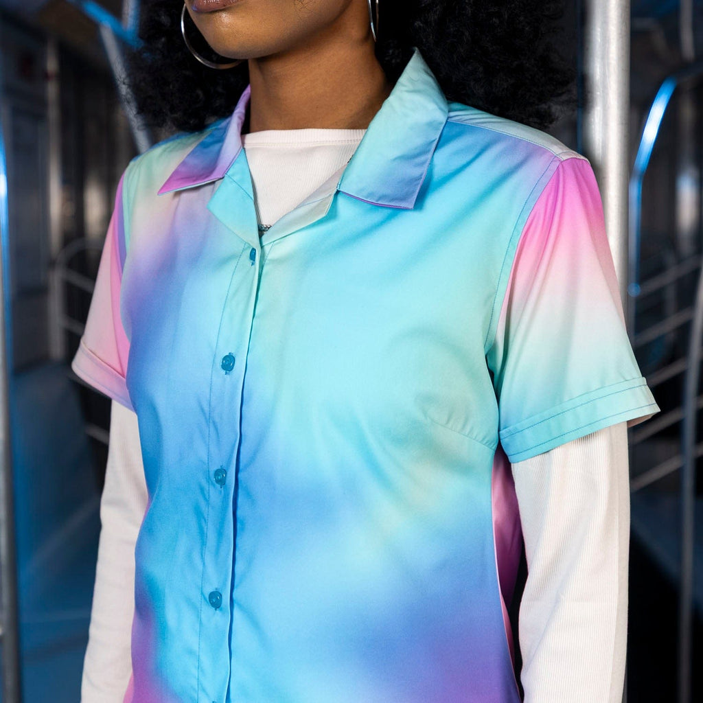 RSVLTS Sandstorm Women's KUNUFLEX Short Sleeve Shirt in Multicolor — detail 3