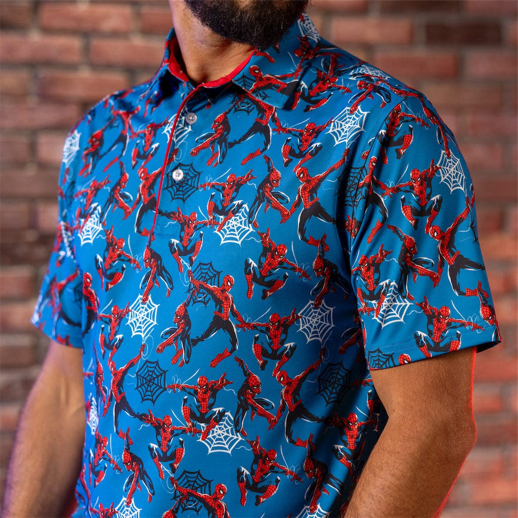 RSVLTS Web-Slinger All-Day Polo in Blue — detail 7
