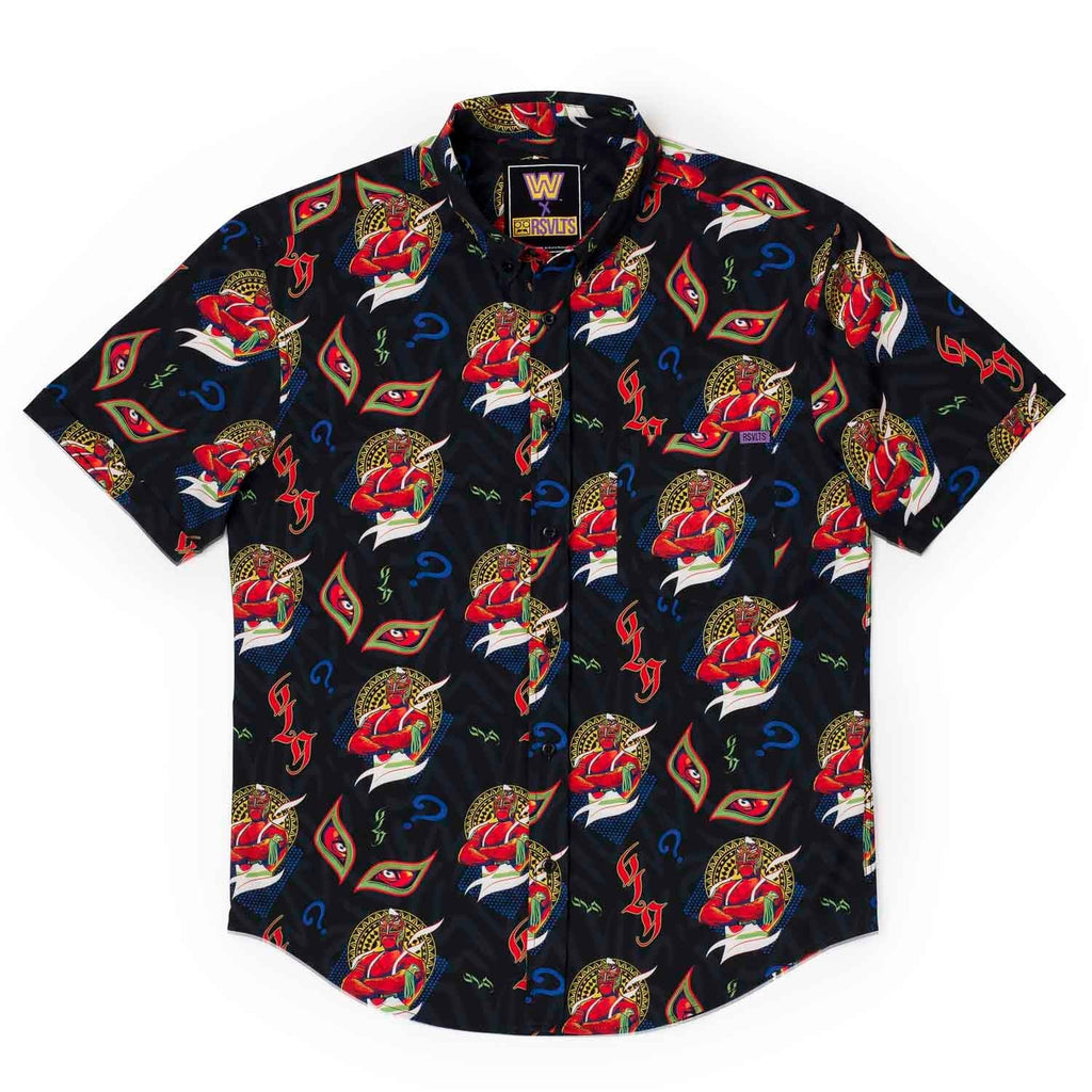RSVLTS The Masked Man KUNUFLEX Short Sleeve Shirt in Black — detail 6