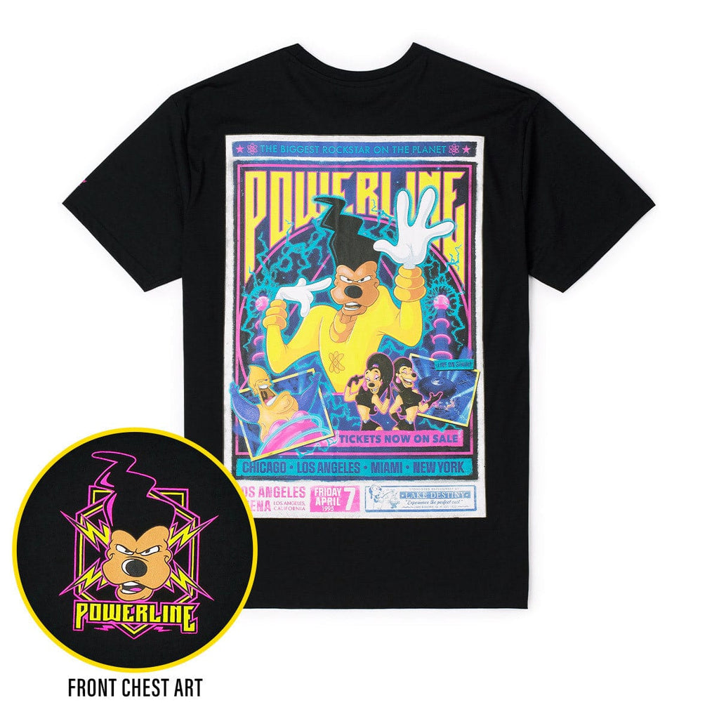 RSVLTS Powerline: Live on Tour! Crewneck Tee in Black — front view