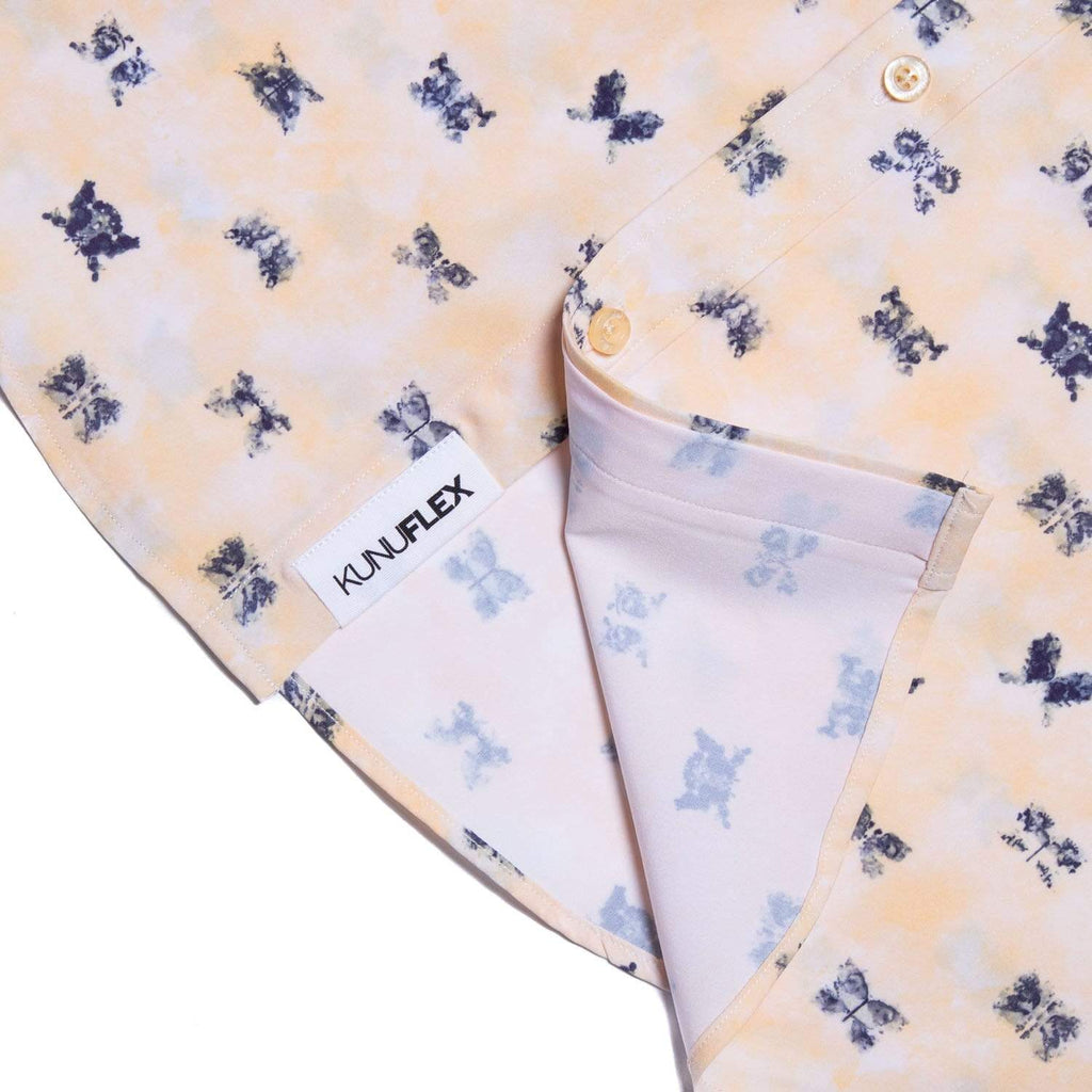 RSVLTS Rorschach KUNUFLEX Short Sleeve Shirt in Orange — detail 7