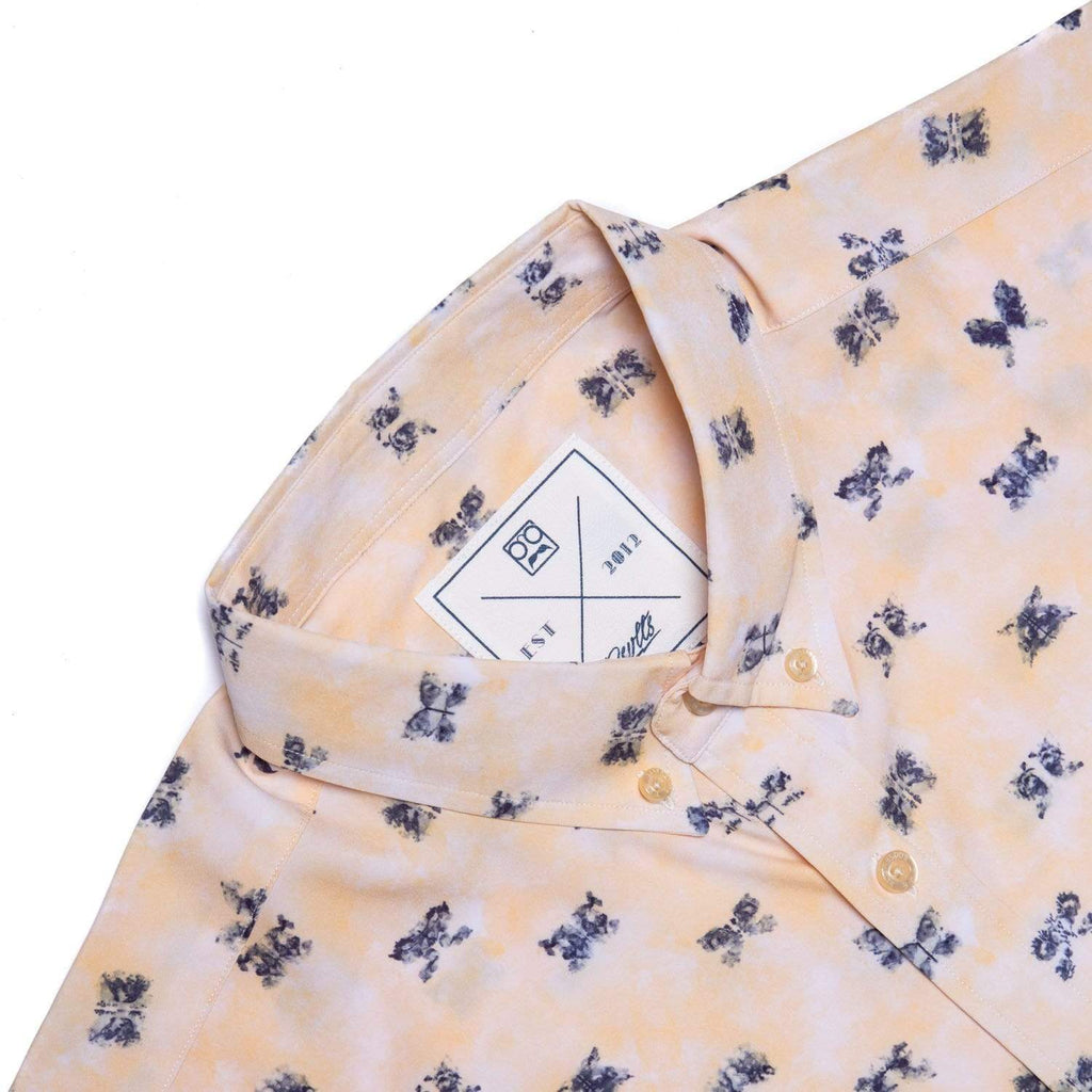 RSVLTS Rorschach KUNUFLEX Short Sleeve Shirt in Orange — detail 3