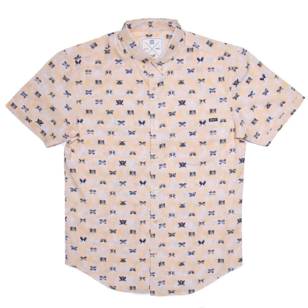 RSVLTS Rorschach KUNUFLEX Short Sleeve Shirt in Orange — detail 2