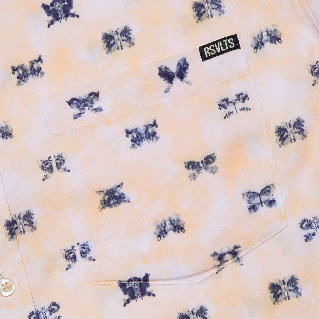 RSVLTS Rorschach KUNUFLEX Short Sleeve Shirt in Orange — detail 6