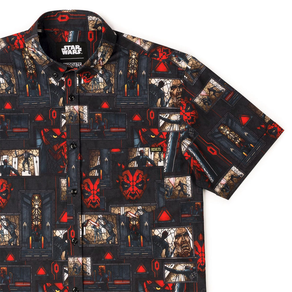RSVLTS Only the Strongest Shall Rule KUNUFLEX Short Sleeve Shirt in Black — front view