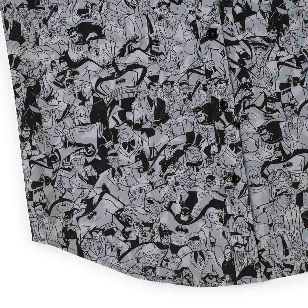 RSVLTS Bat Noir KUNUFLEX Short Sleeve Shirt in Black — detail 9
