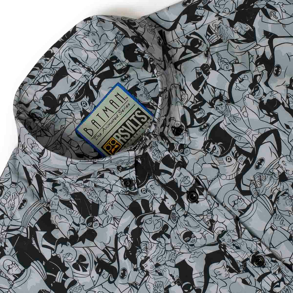 RSVLTS Bat Noir KUNUFLEX Short Sleeve Shirt in Black — detail 8