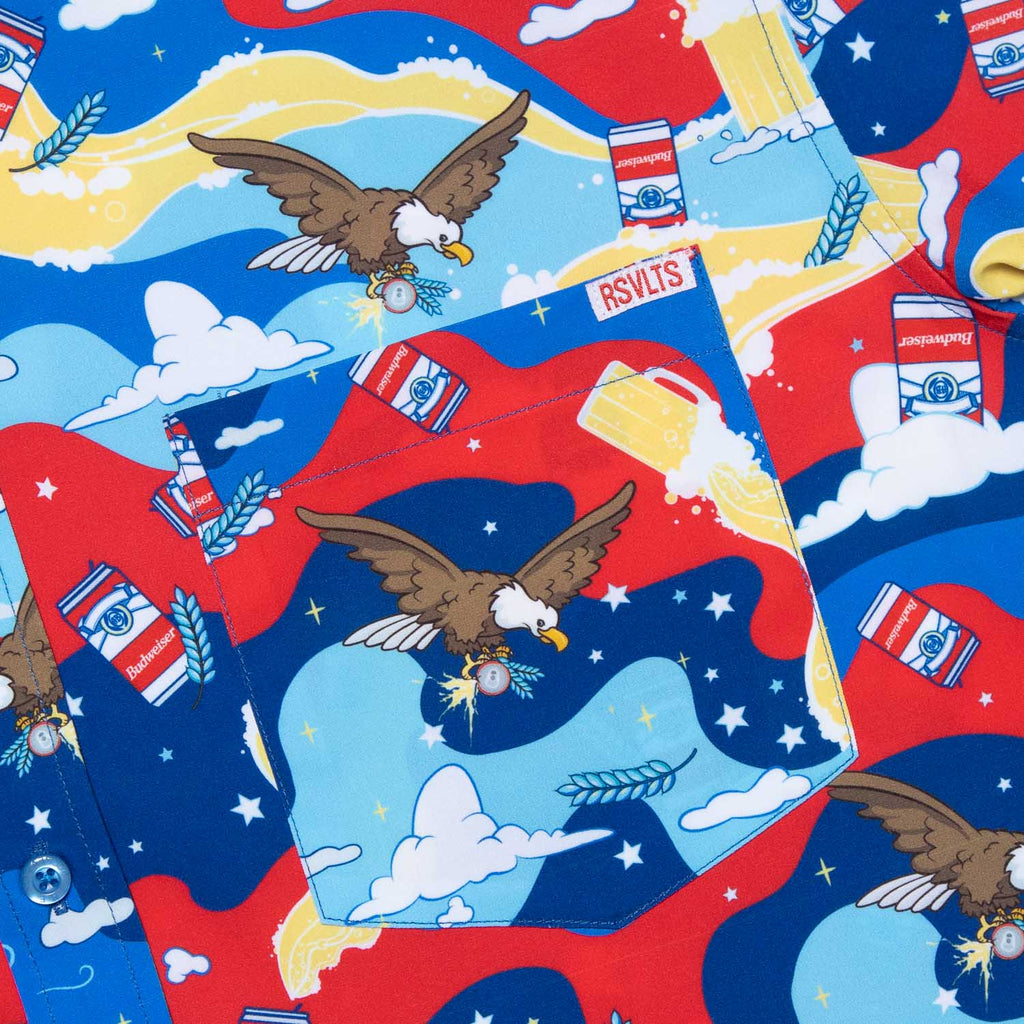 RSVLTS Trippin’ Buds KUNUFLEX Short Sleeve Shirt in Multicolor — detail 5