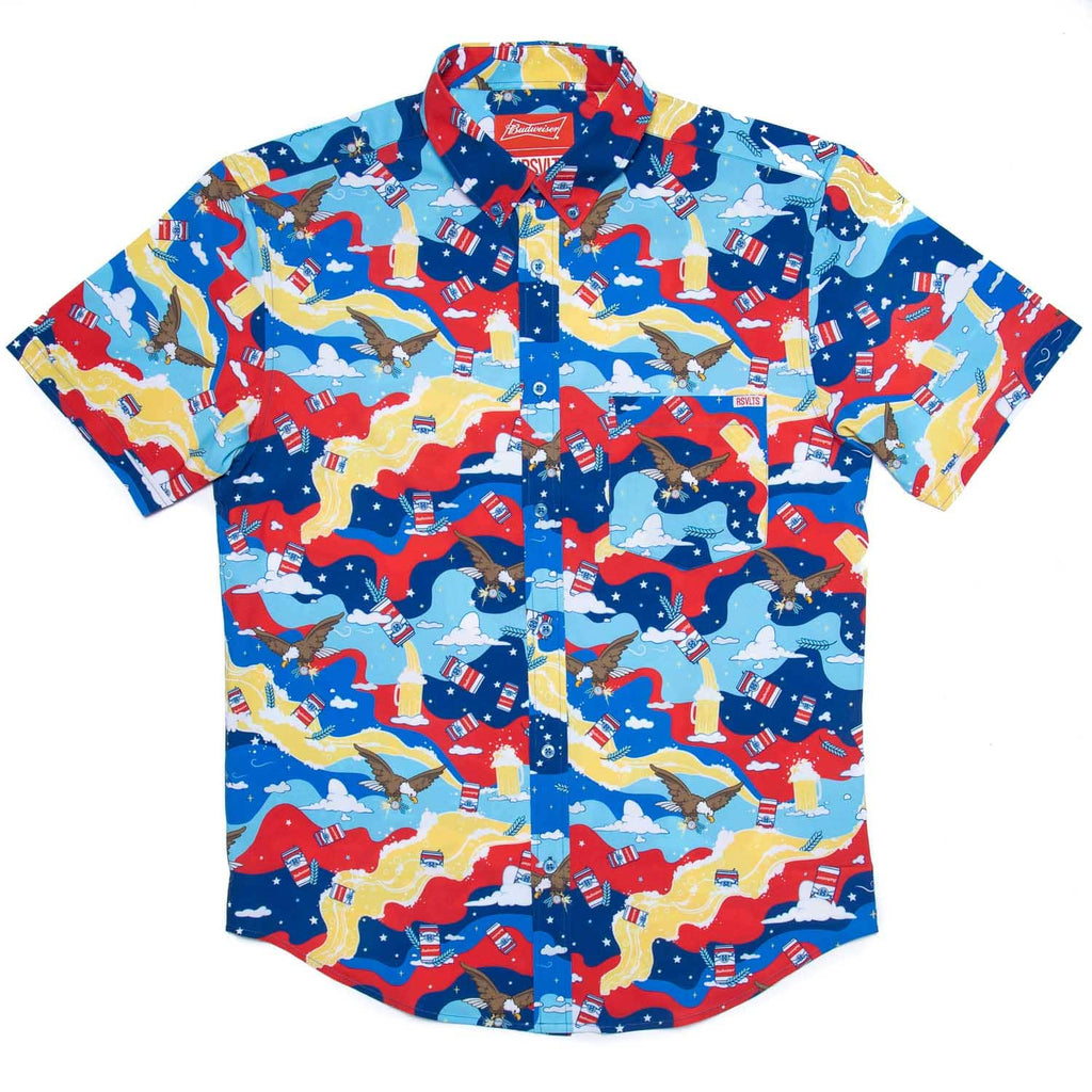 RSVLTS Trippin’ Buds KUNUFLEX Short Sleeve Shirt in Multicolor — detail 2