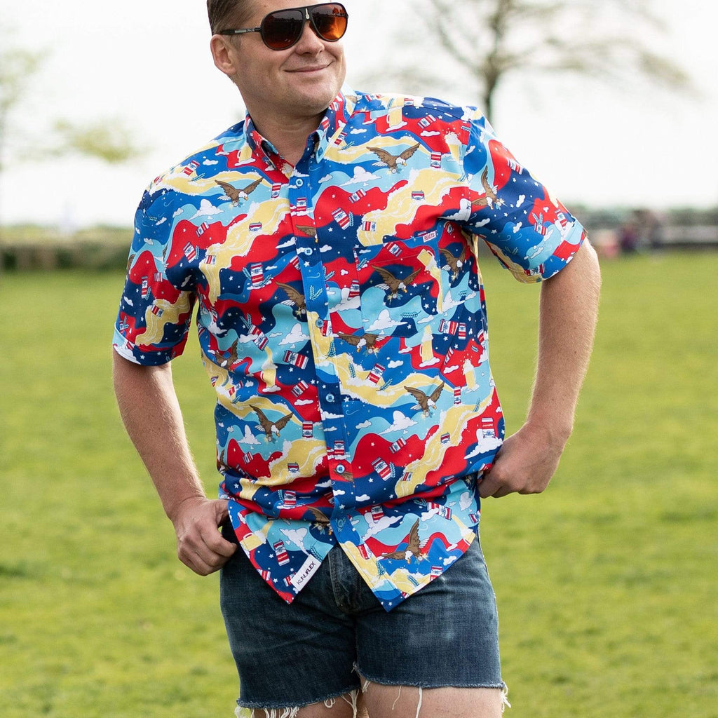 RSVLTS Trippin’ Buds KUNUFLEX Short Sleeve Shirt in Multicolor — detail 3