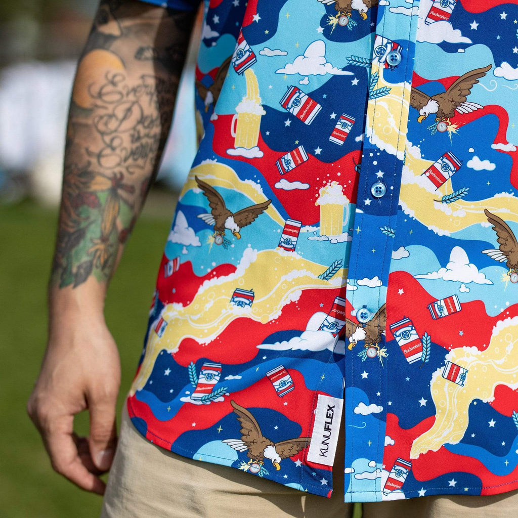 RSVLTS Trippin’ Buds KUNUFLEX Short Sleeve Shirt in Multicolor — detail 7