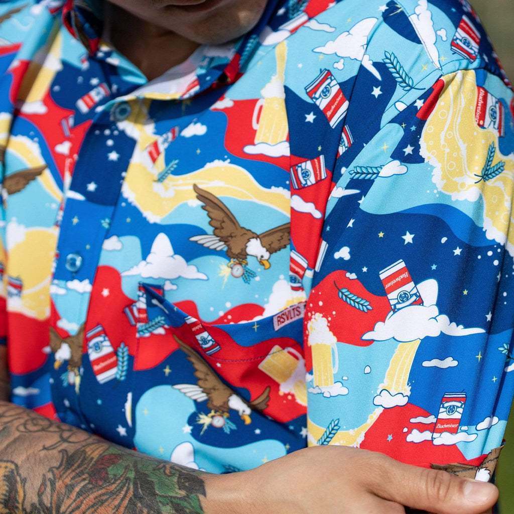 RSVLTS Trippin’ Buds KUNUFLEX Short Sleeve Shirt in Multicolor — detail 9
