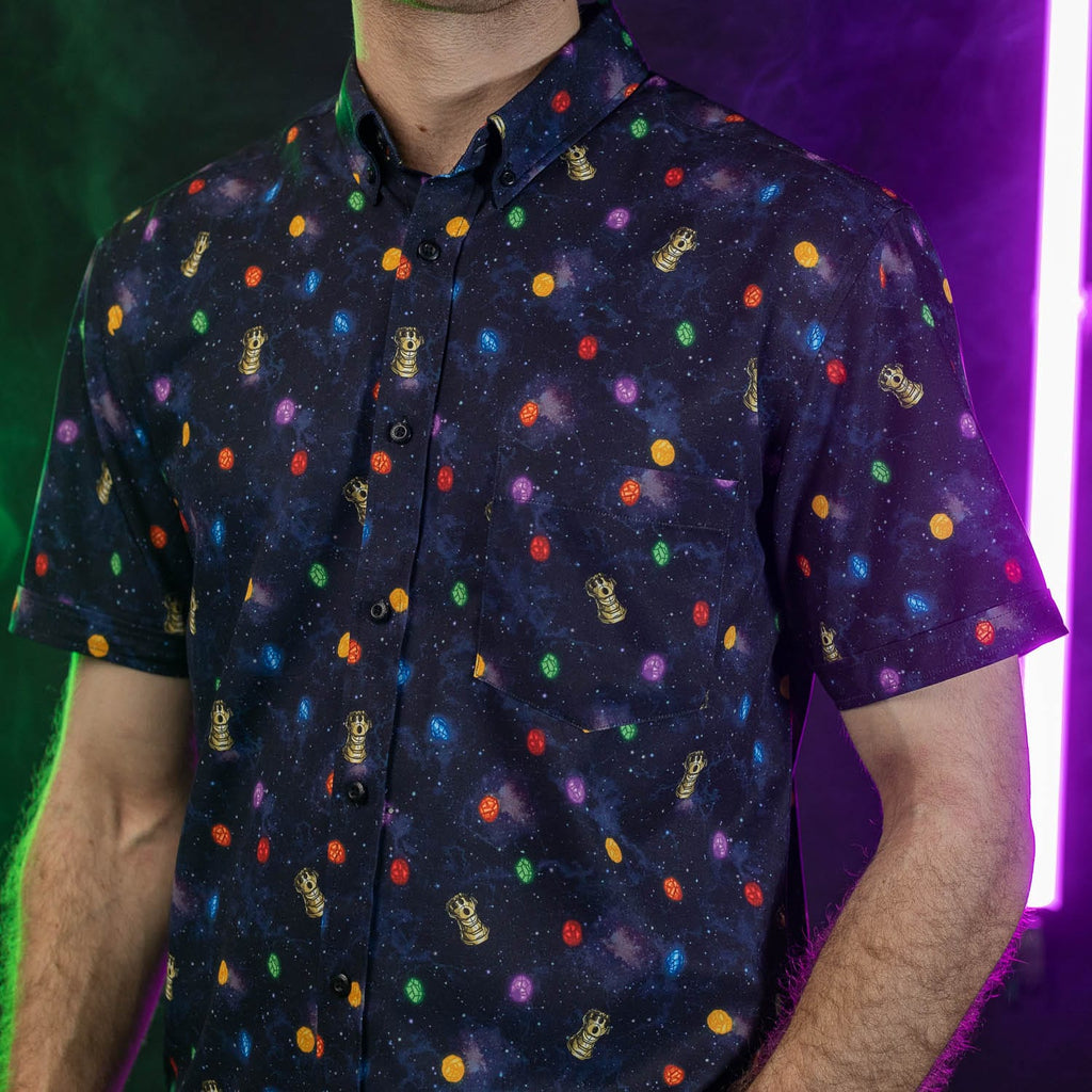 RSVLTS Perfectly Balanced KUNUFLEX Short Sleeve Shirt in Blue — detail 7