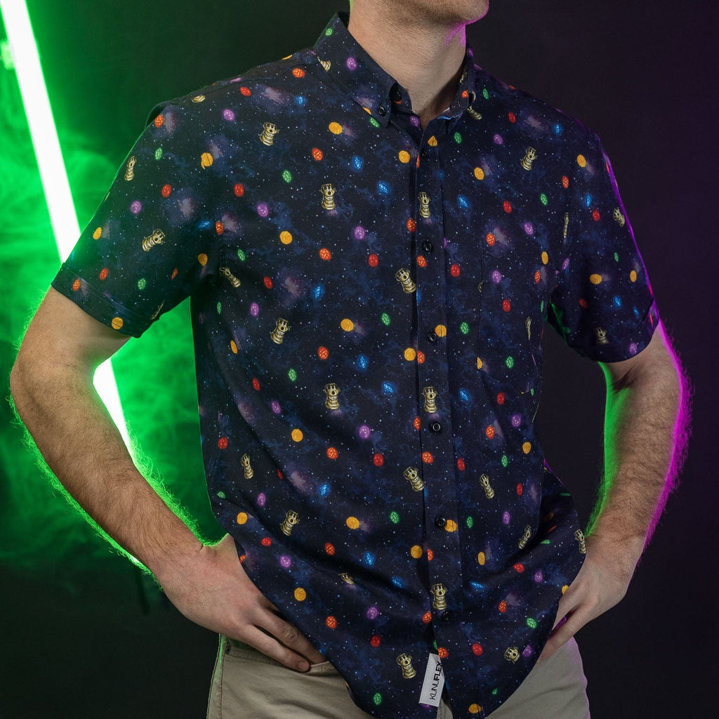 RSVLTS Perfectly Balanced KUNUFLEX Short Sleeve Shirt in Blue — detail 5