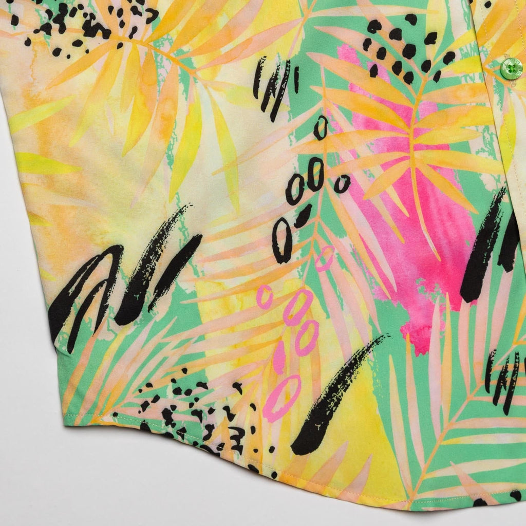 RSVLTS Limonsqueezy KUNUFLEX Short Sleeve Shirt in Yellow — detail 4
