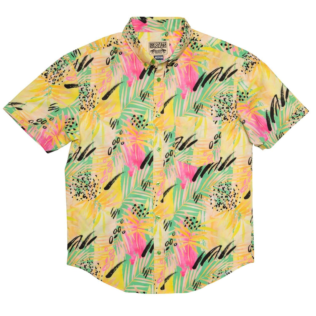 RSVLTS Limonsqueezy KUNUFLEX Short Sleeve Shirt in Yellow — detail 2