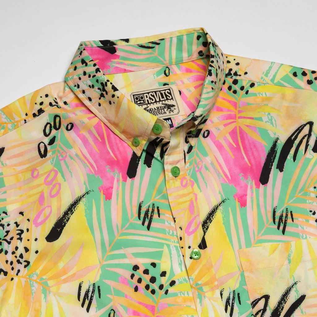 RSVLTS Limonsqueezy KUNUFLEX Short Sleeve Shirt in Yellow — detail 7