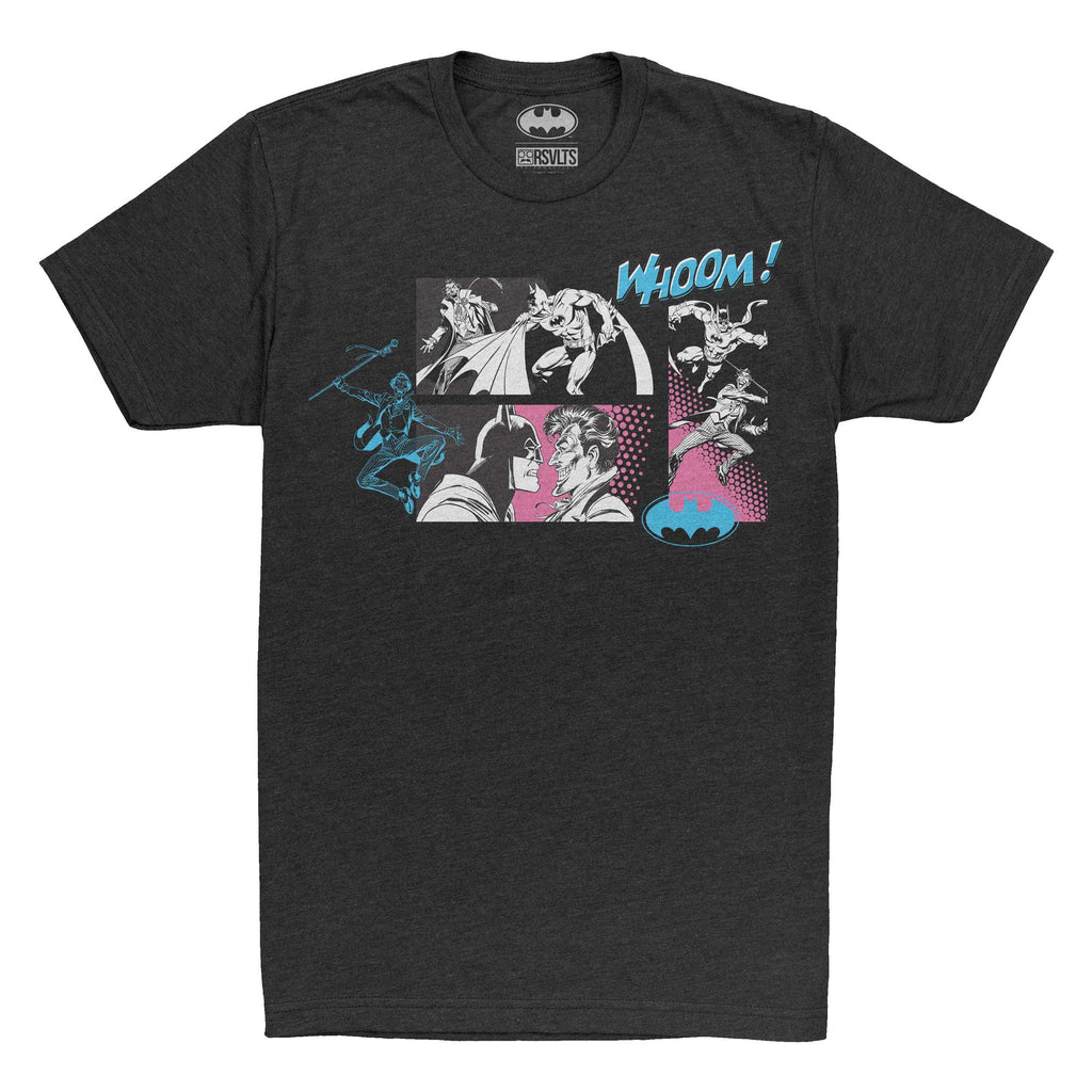 RSVLTS Funny Papers Crewneck Tee in Black — front view