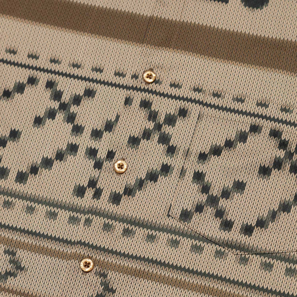 RSVLTS El Duderino KUNUFLEX Short Sleeve Shirt in Brown — detail 4