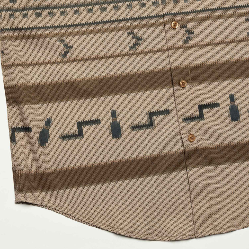 RSVLTS El Duderino KUNUFLEX Short Sleeve Shirt in Brown — detail 3