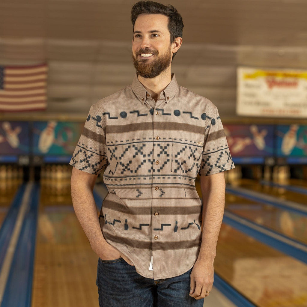RSVLTS El Duderino KUNUFLEX Short Sleeve Shirt in Brown — detail 7