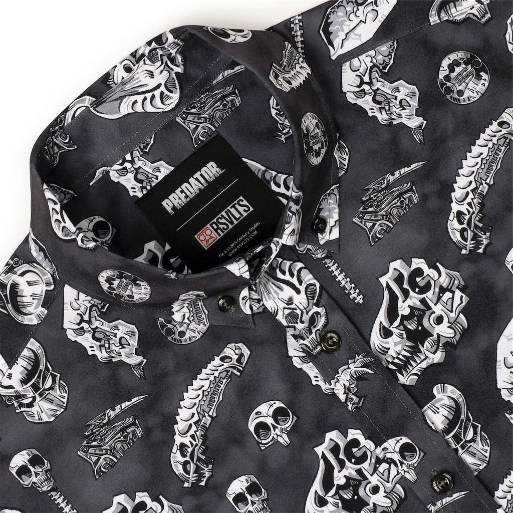 RSVLTS Trophy Wall KUNUFLEX Short Sleeve Shirt in Gray — detail 7