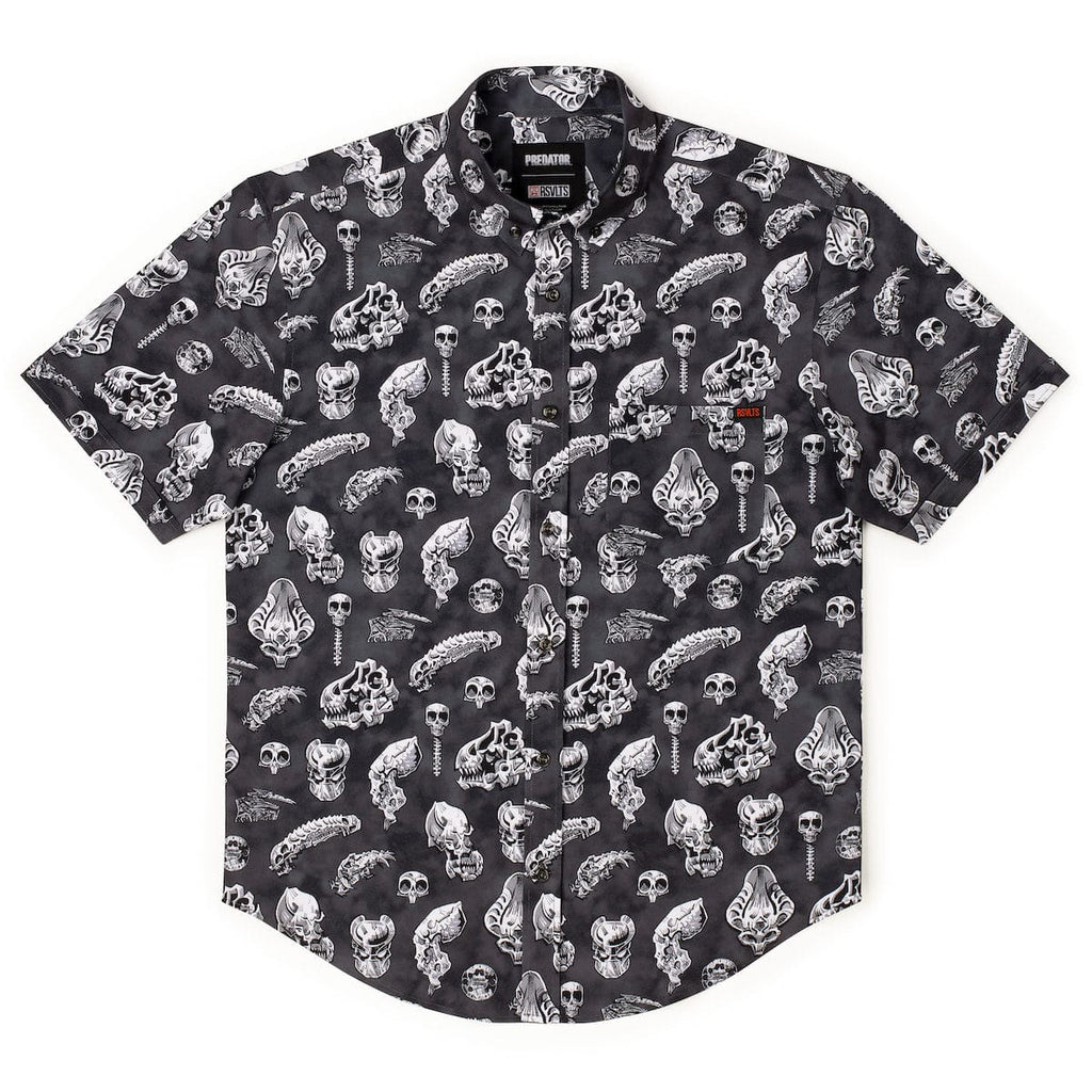RSVLTS Trophy Wall KUNUFLEX Short Sleeve Shirt in Gray — detail 6