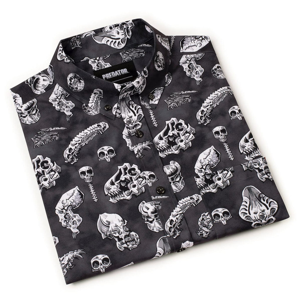 RSVLTS Trophy Wall KUNUFLEX Short Sleeve Shirt in Gray — detail 9