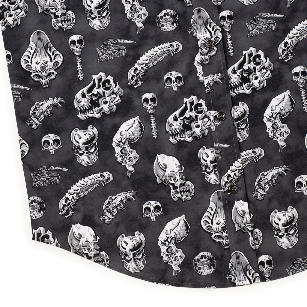 RSVLTS Trophy Wall KUNUFLEX Short Sleeve Shirt in Gray — detail 8