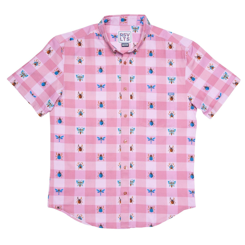 RSVLTS Picnic Buddies KUNUFLEX Short Sleeve Shirt in Red — detail 3