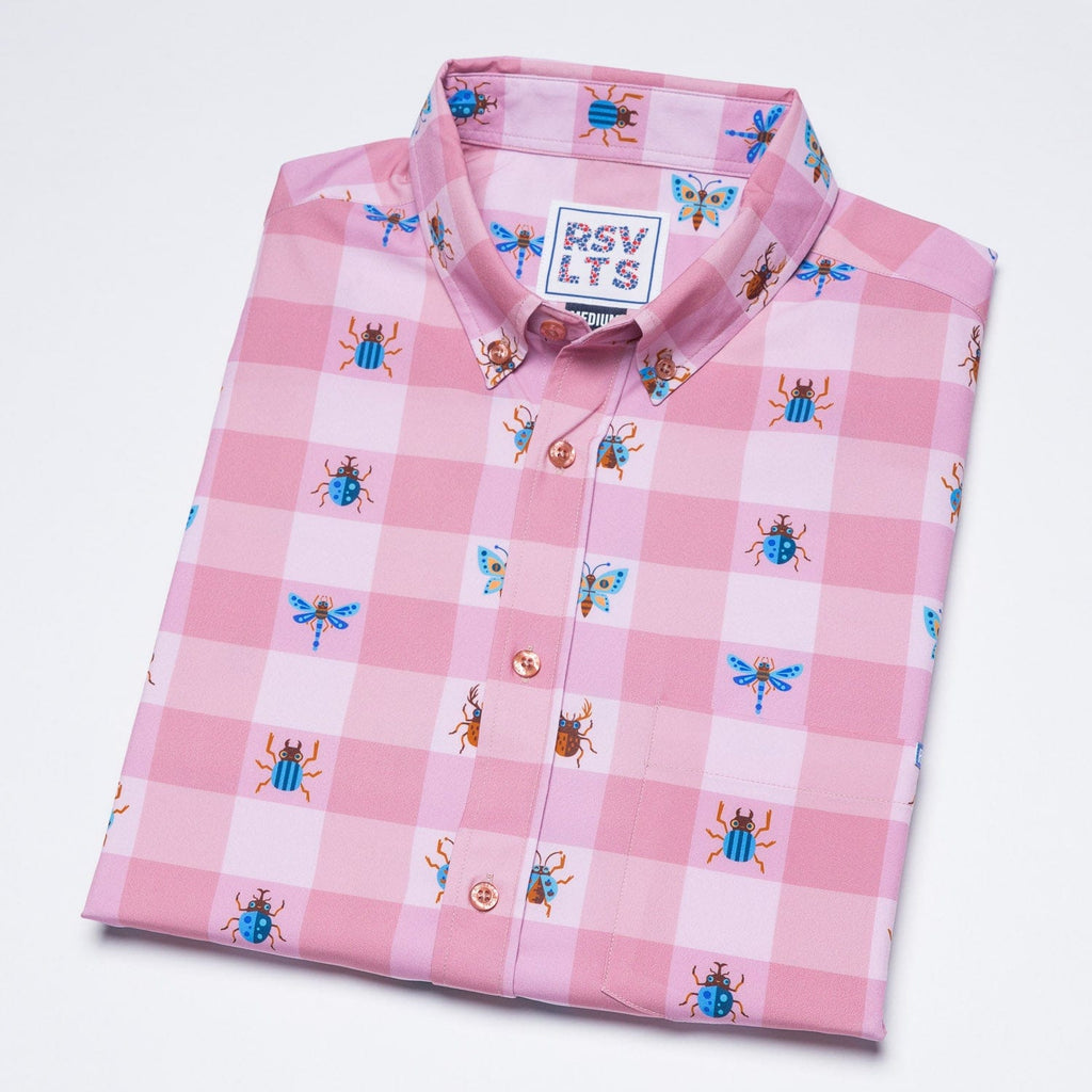 RSVLTS Picnic Buddies KUNUFLEX Short Sleeve Shirt in Red — detail 9