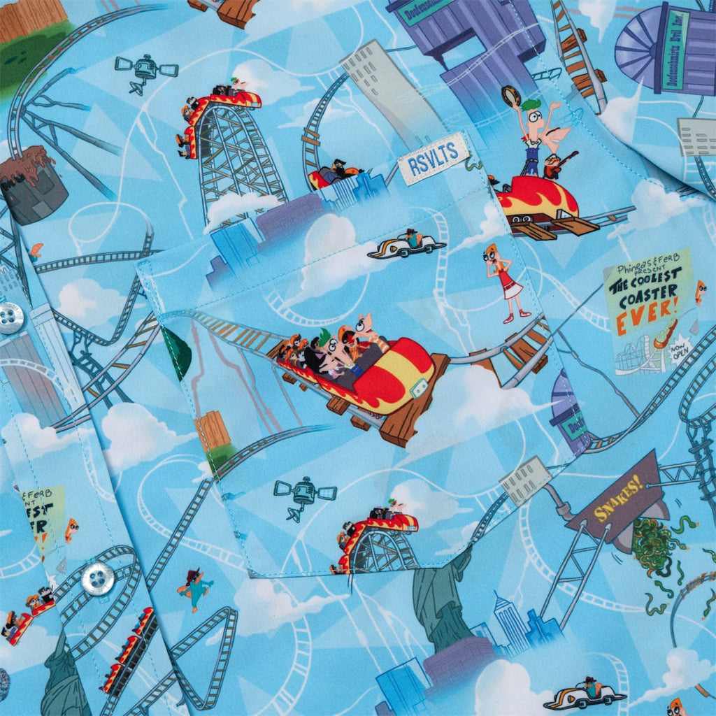 RSVLTS Summer Shenanigans KUNUFLEX Short Sleeve Shirt in Blue — detail 5