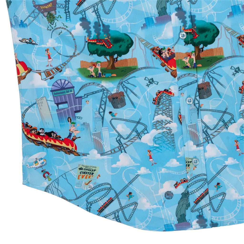 RSVLTS Summer Shenanigans KUNUFLEX Short Sleeve Shirt in Blue — detail 9
