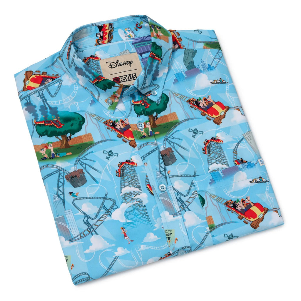 RSVLTS Summer Shenanigans KUNUFLEX Short Sleeve Shirt in Blue — detail 10
