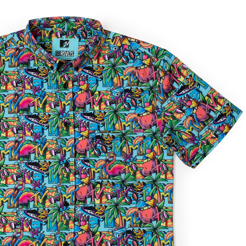 RSVLTS Cancun KUNUFLEX Short Sleeve Shirt in Multicolor — front view