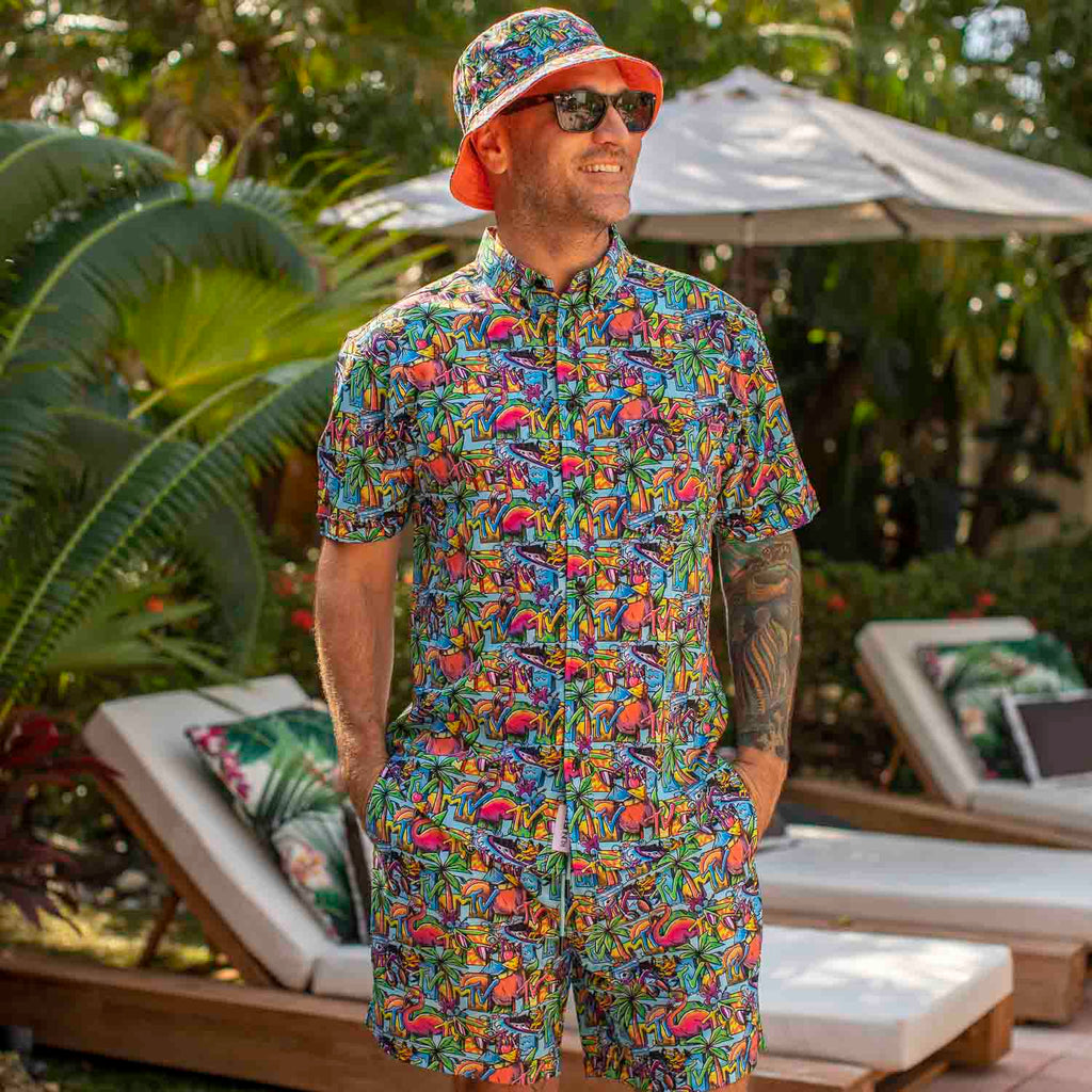 RSVLTS Cancun KUNUFLEX Short Sleeve Shirt in Multicolor — detail 4