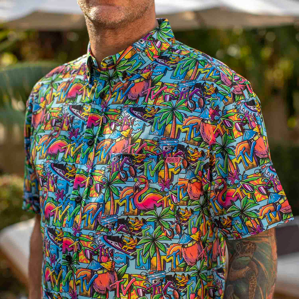 RSVLTS Cancun KUNUFLEX Short Sleeve Shirt in Multicolor — detail 7